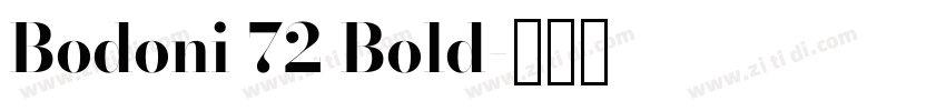 Bodoni 72 Bold字体转换